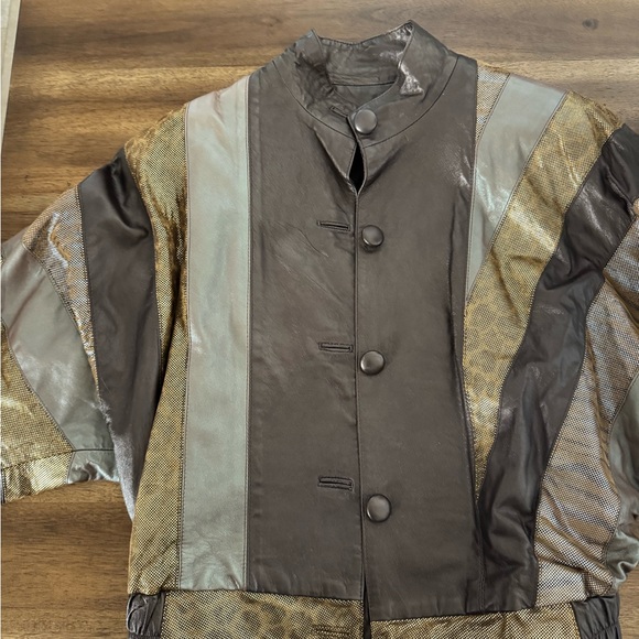 Patchwork Leather Jacket - Picture 3 of 3